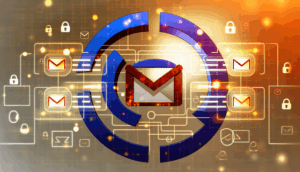 alt_text: A guide cover showcasing email integration with Gmail and cPanel, featuring modern design elements.