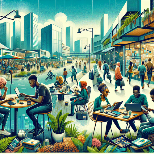 Young professionals in Lagos engage in coding, digital marketing, and live streaming.